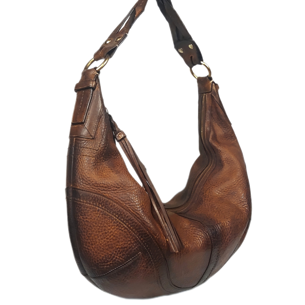 STUNNING! XL COACH ERGO SOHO LEATHER HOBO w/BRAIDED HANDLE - Picture 3 of 6